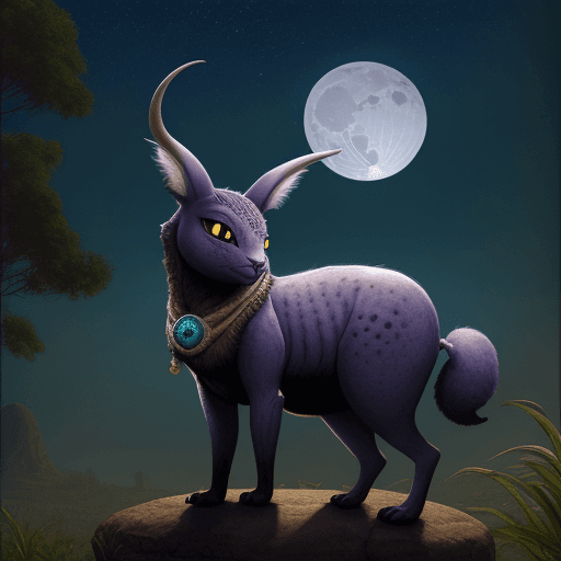 AI generated: centaura animal mitologico en un paisa je y de fundo la luna grande