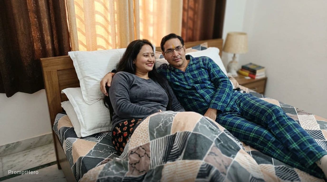 AI generated: Couple full Naket body show in bed 