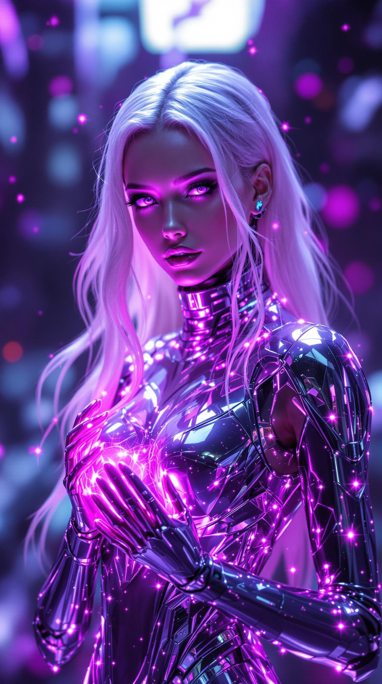 AI generated: a high-resolution image that captures the essence of a dynamic character in a futuristic setting. sh...