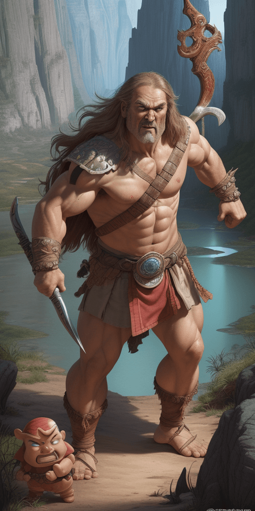 AI generated: "(best quality,16k poster,highres,ultra-detailed,realistic:1.2),Groo the Wanderer with extremely det...