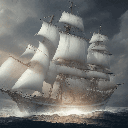 AI generated: Photo of a ultra realistic sailing ship, dramatic light, pale sunrise, cinematic lighting, battered,...