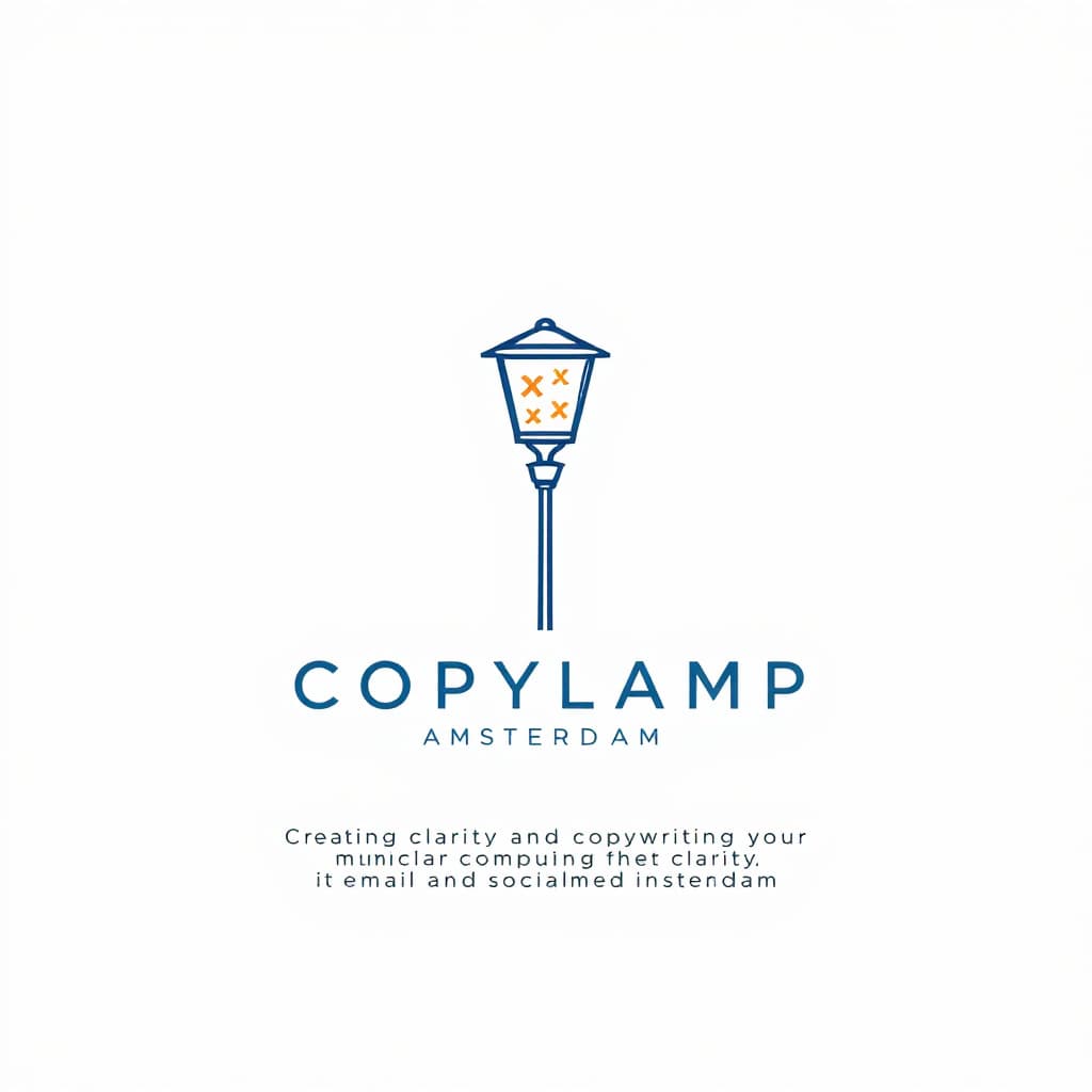 AI generated: Objective: Create a sleek, modern logo for COPYLAMP, a copywriting business specializing in email an...