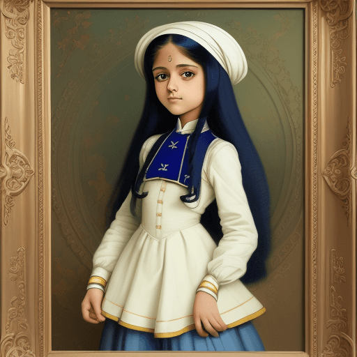 AI generated: cartoon girl in school uniform, in the style of firmin baes, lilia alvarado, y2k aesthetic, indian p...