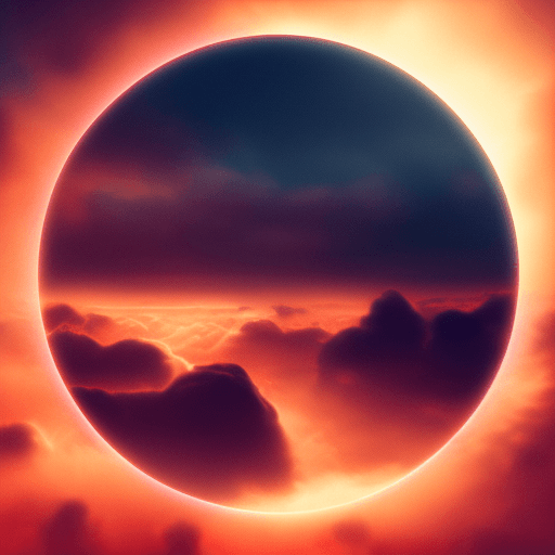 AI generated: image of a circle, with dreamy colors, dramatic light, pale sunrise, battered, low angle, trending o...
