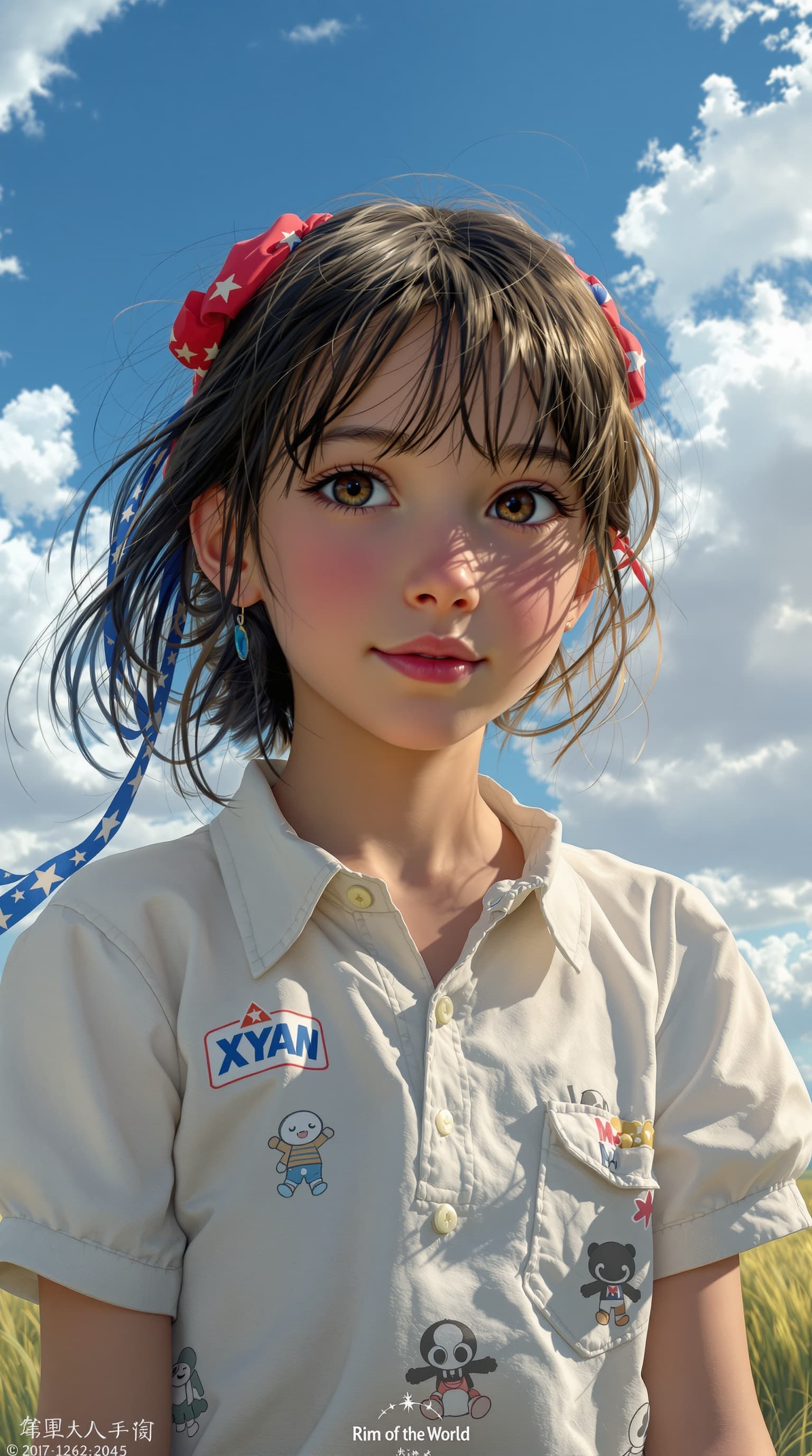 AI generated: A hyper-realistic depiction of eleven year old Miya Cech , from Rim of the World










