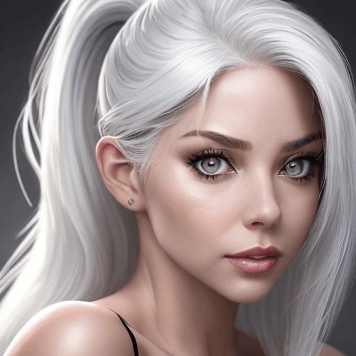 AI generated: face close-up of her alluring eyes, captures alluring emotions, tantalizing thoughts, playful inhibi...