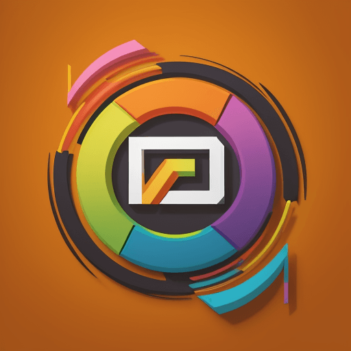 AI generated: Playful, vibrant, and energetic marketing company logo design with colorful rainbow letters and dyna...
