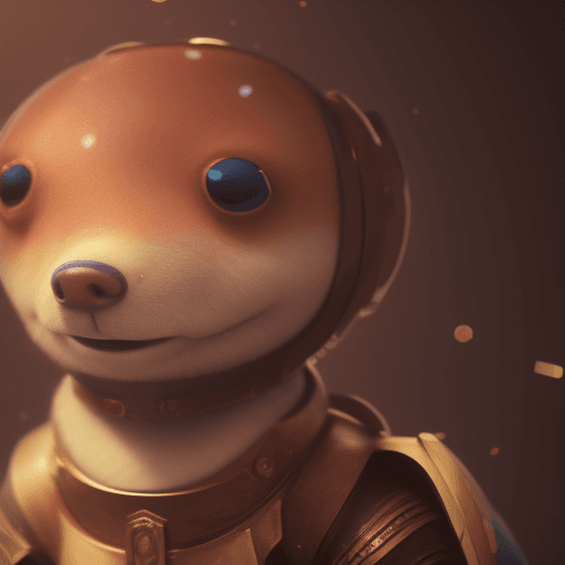 AI generated: cinematic film still awardwinning photo cute stocky snooty brown mole, rust, epic, wearing medivel r...