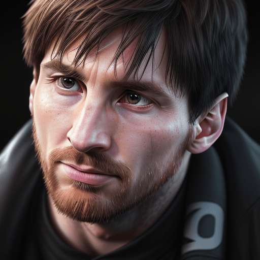 AI generated: lionel messi in dynamics, highly detailed, packed with hidden details, style, high dynamic range, hy...