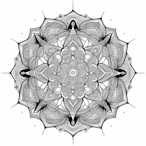 AI generated: mandala outline only lines no filling for coloring book
