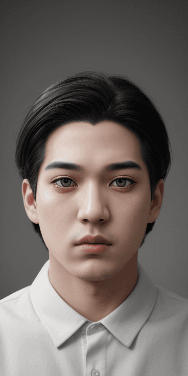 AI generated: Half Ghost Half Man , symmetrical eyes, (aegyo sal:1) , (eyelashes:1.1) , (photorealistic:1.4) , 8k,...