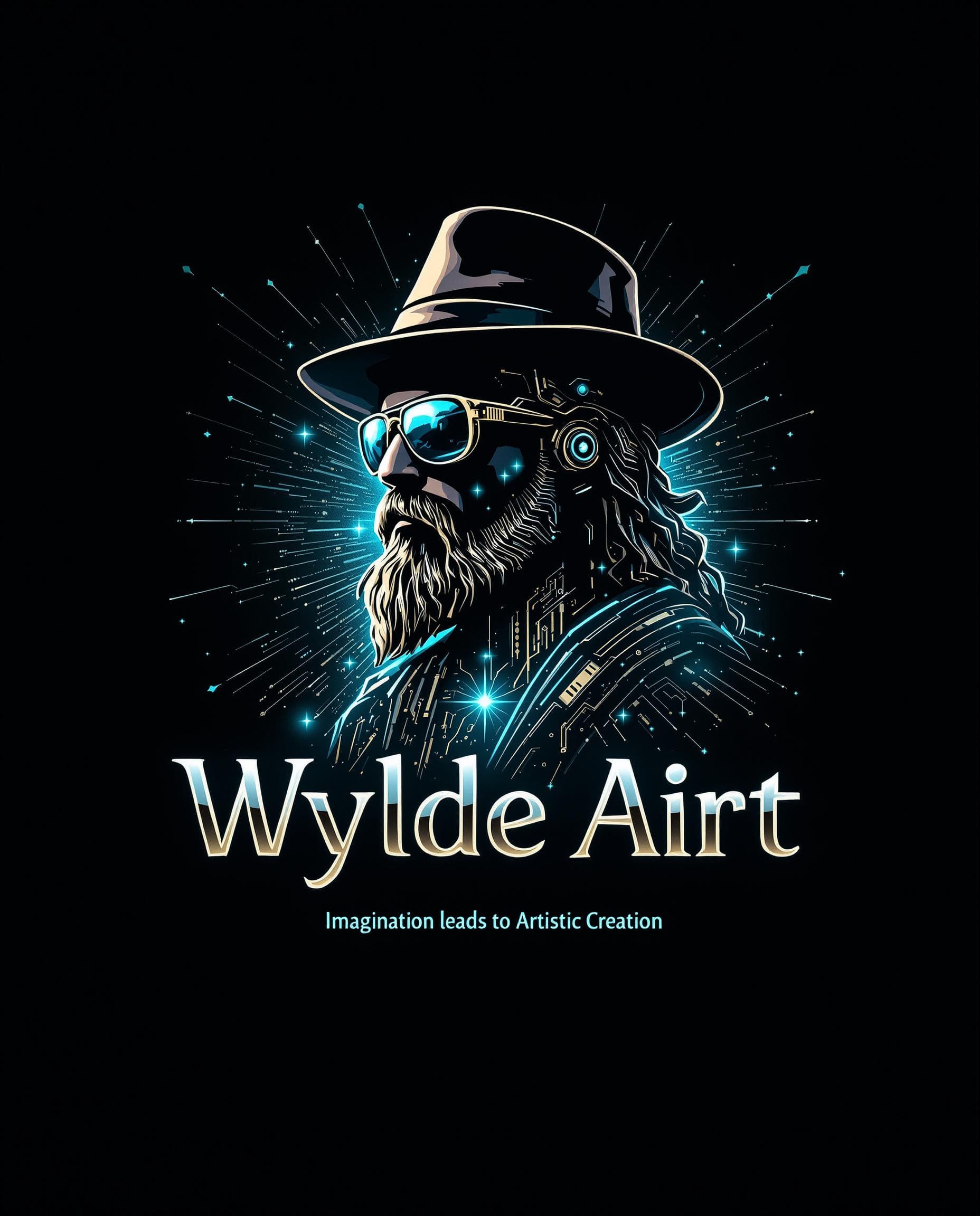 AI generated: Create a high-impact, retro Steampunk logo for the brand "Wylde Airt", preserving the following visu...