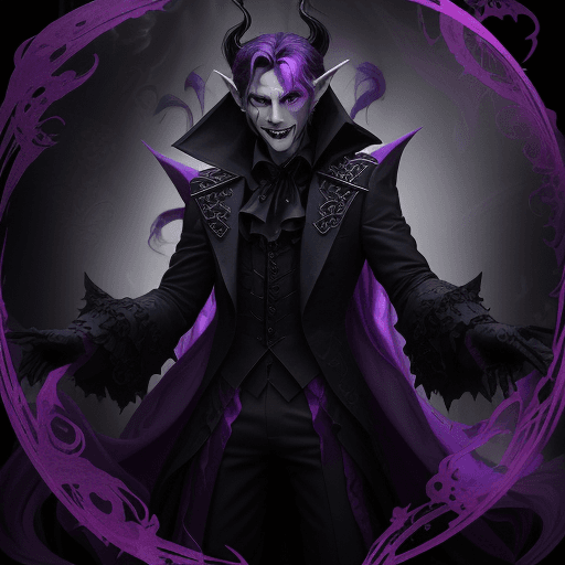 AI generated: Enter the shadowy realm of darkness and mischief as you envision a captivating scene featuring the m...