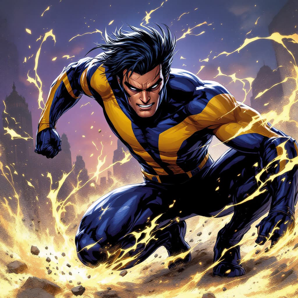 AI generated: Nightcrawler, xmen , animated 