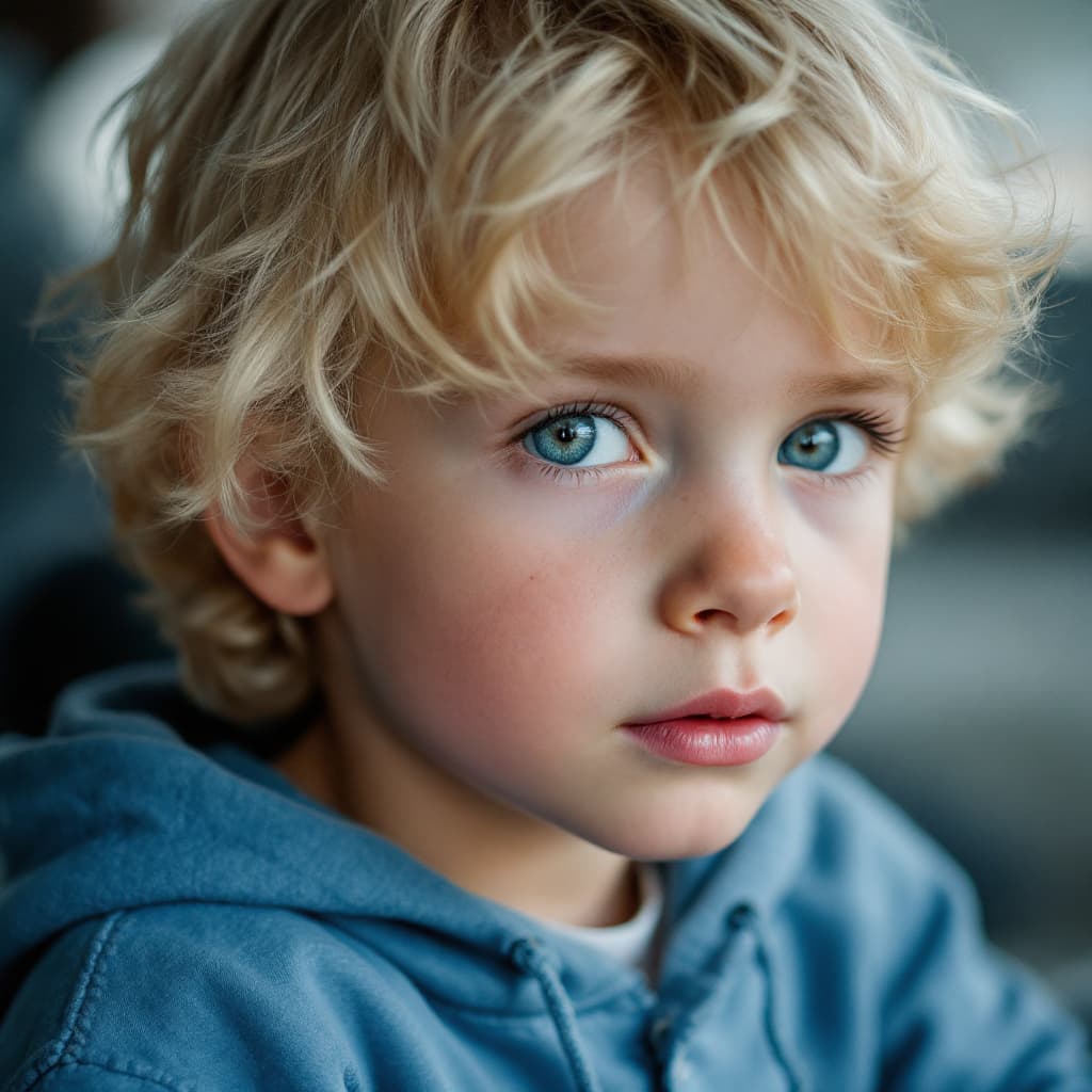 AI generated: Boy kid blond
