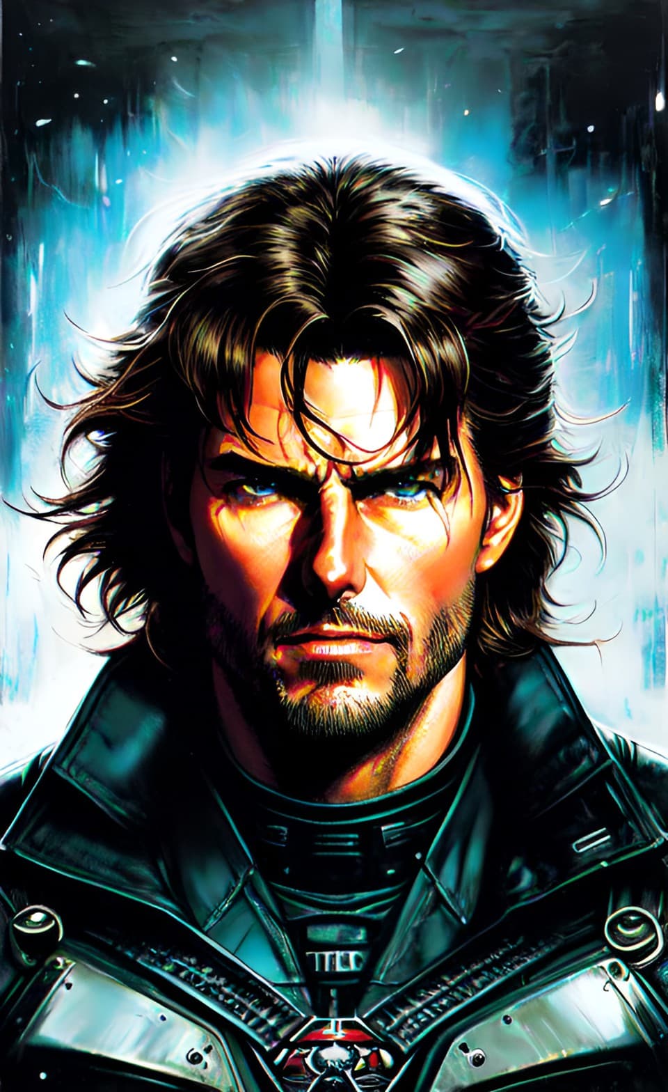 AI generated: Portrait of Cyberpunk Metal Gear Solid, ultra realistic, 4k,