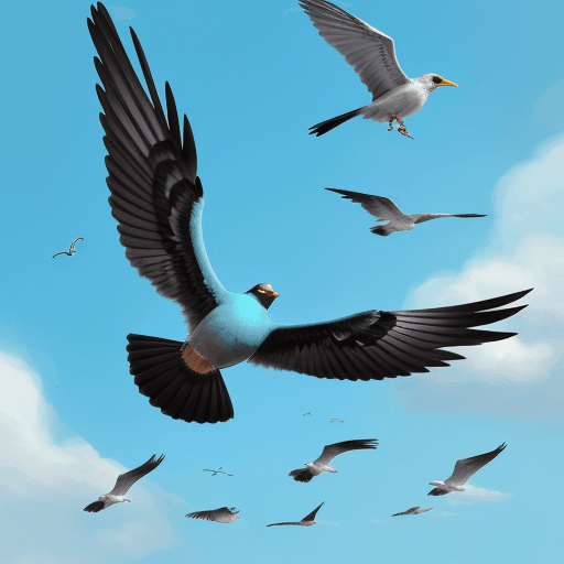 AI generated: Bird fly in sky,