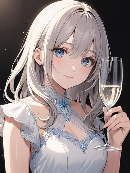 グラスを持つ/holding glass - Image 1