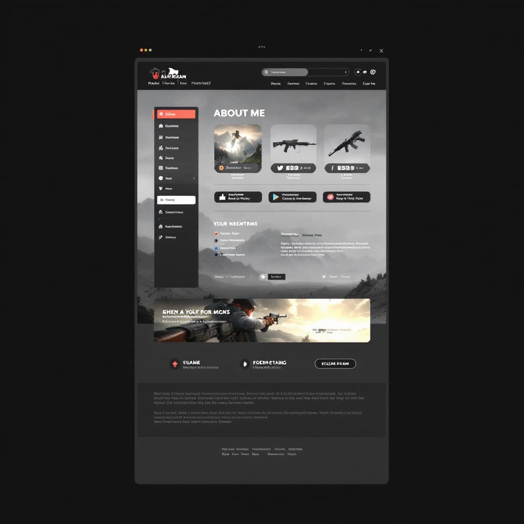 AI generated: About me (weapon themed) theme
