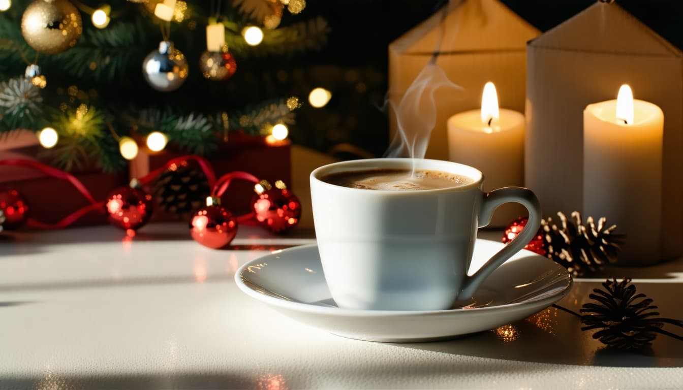 AI generated: Coffee one morning after Christmas