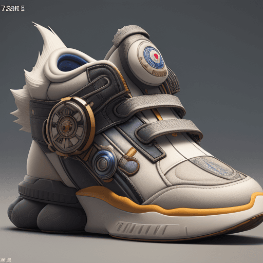 AI generated: sneakers Rocket Racoon designed by Takashi Murakami, high detail, intricate detail texture, 3d rende...
