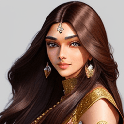 AI generated: flowing dark brown hair,  mix of aishwarya rai and deepika padukone, glorious long dark brown hair, ...