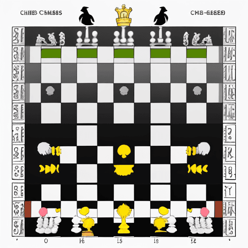 AI generated: An animated chessboard designed for children learning chess, with a focus on explaining columns, row...