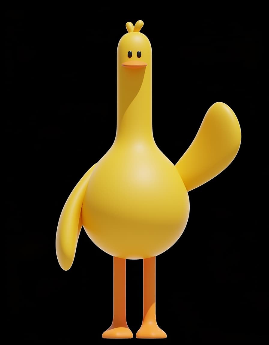 AI generated: A 3D character made of soft plastic toy material with a slightly squishy feel.
The surface is perfec...
