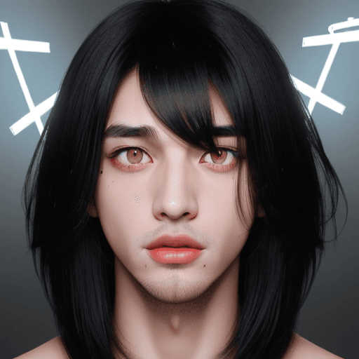 AI generated: Hot, male, mind control, hypnosis, brainwash, brainwashing, brainwashed, ahegao, 1boy, black_eyes, r...