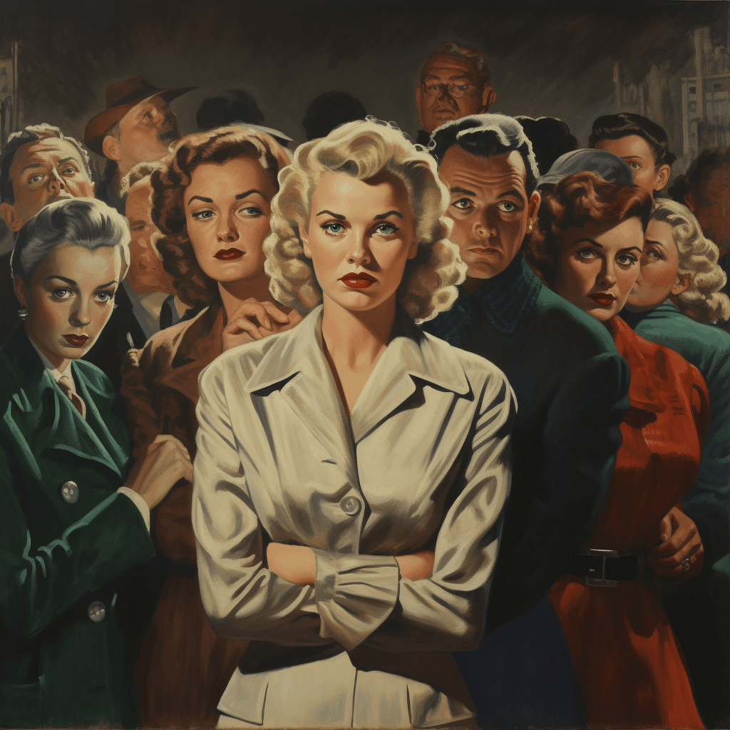 AI generated: Women in crime 1951