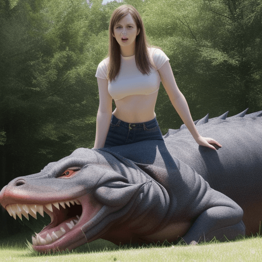 AI generated: same size vore