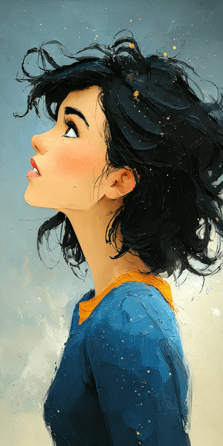 AI generated: painting of a woman, palette knife technique, heavy impasto --chaos 75 --ar 1:2 --sref 2546210114 --...
