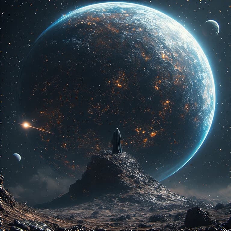 AI generated: alien discovering a hidden planet wars galaxias