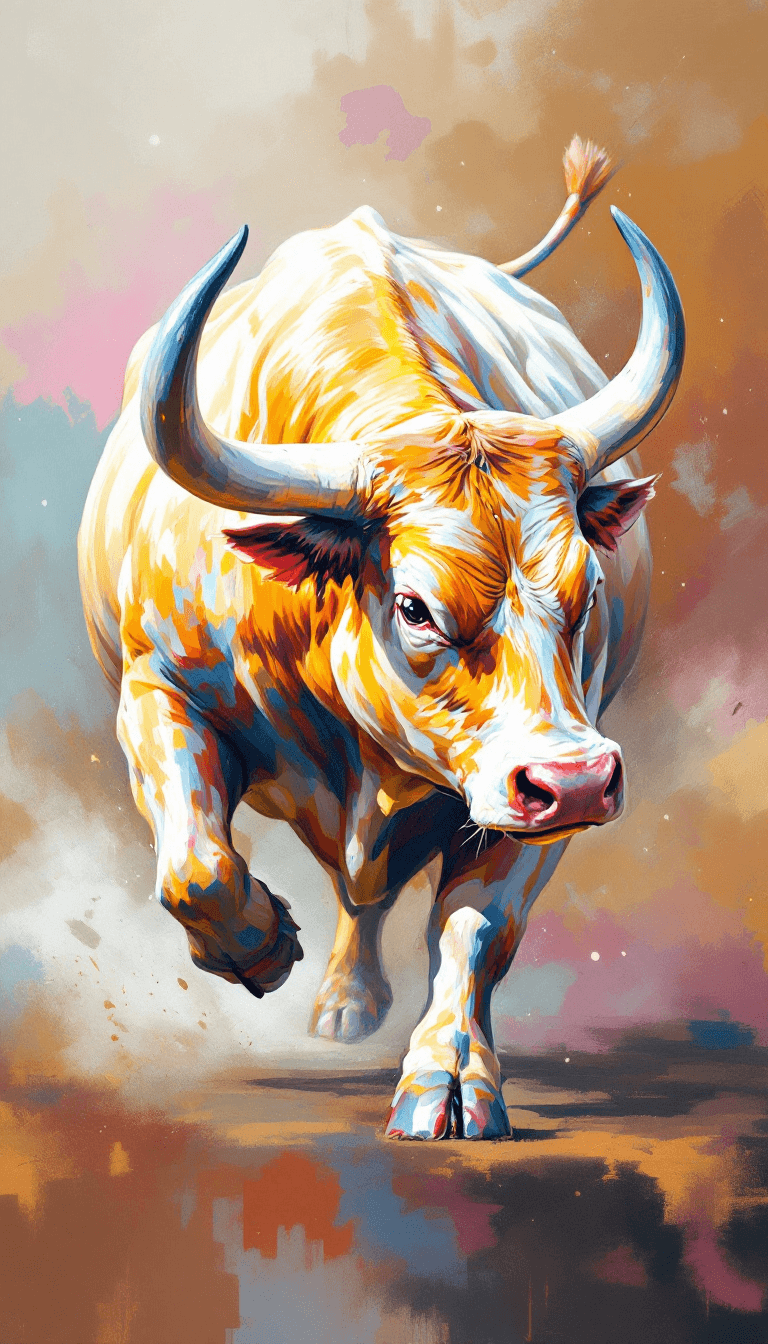 AI generated: a fighting bull painting pastel colors, 16k, -ar 9:16 - - style 750 - -v 6.0 - Image