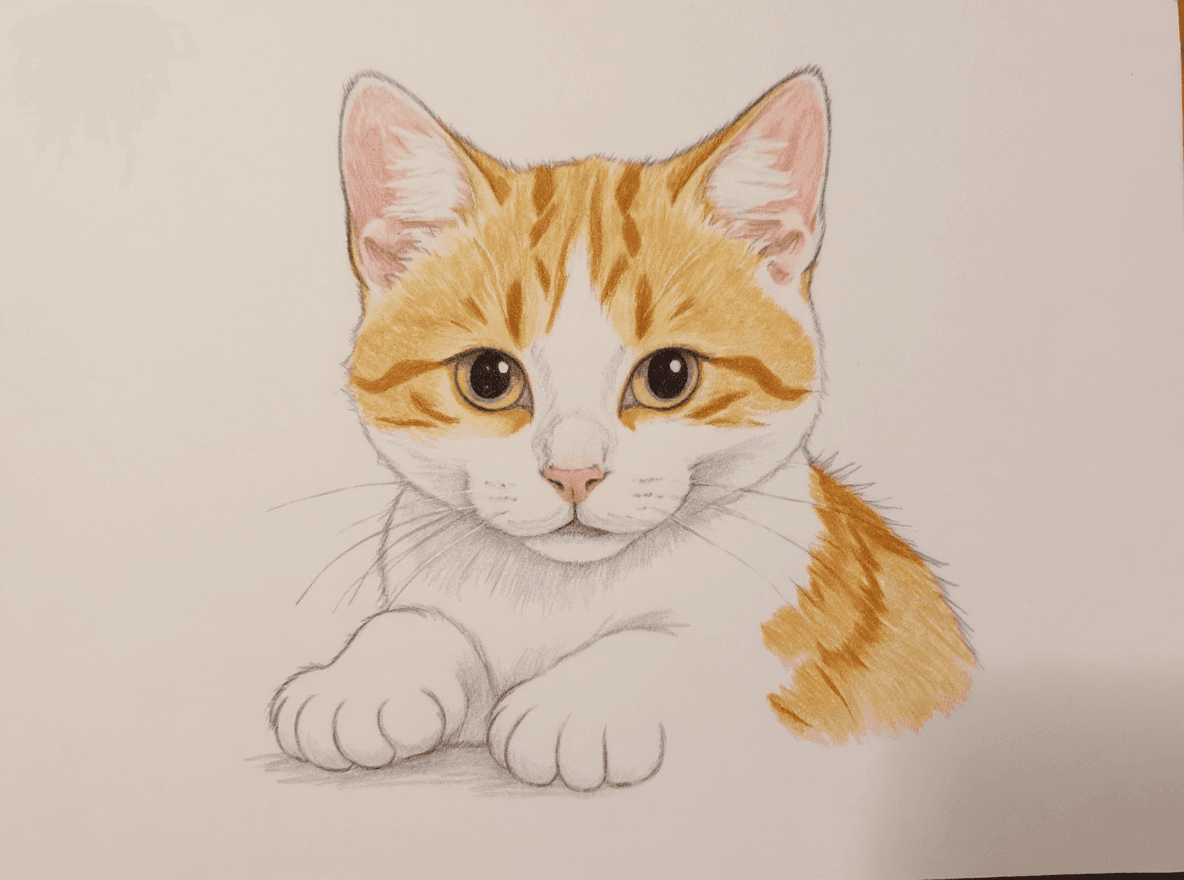 AI generated: sketch of a kitten