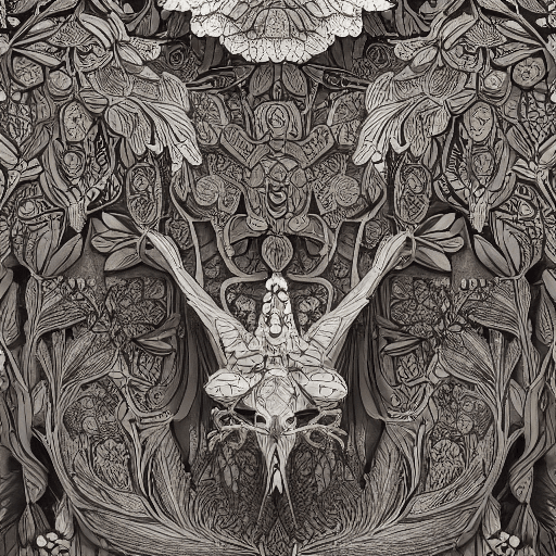 AI generated: ethereal Bohemian ambully, Bombycilla garrulus :: intricate details, ornate, detailed illustration, ...