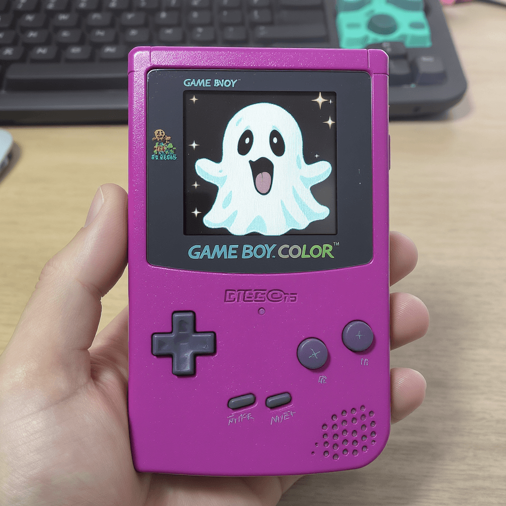 AI generated: turn the ghost into a gameboy color