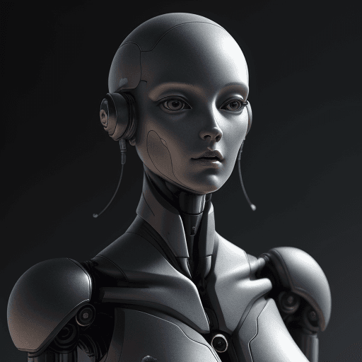 AI generated: Beautiful humanoid Android, hyper-realistic, shallow depth of field,