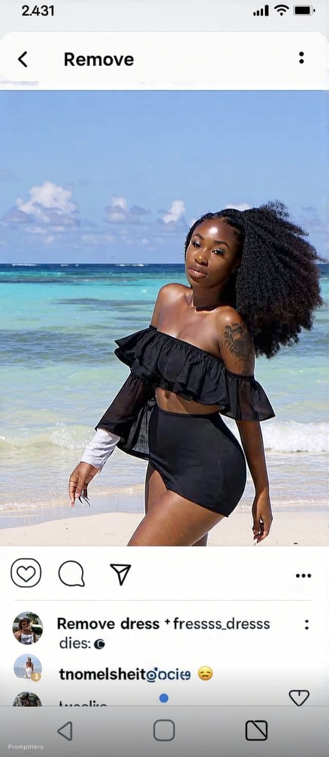 AI generated: Remove dress 