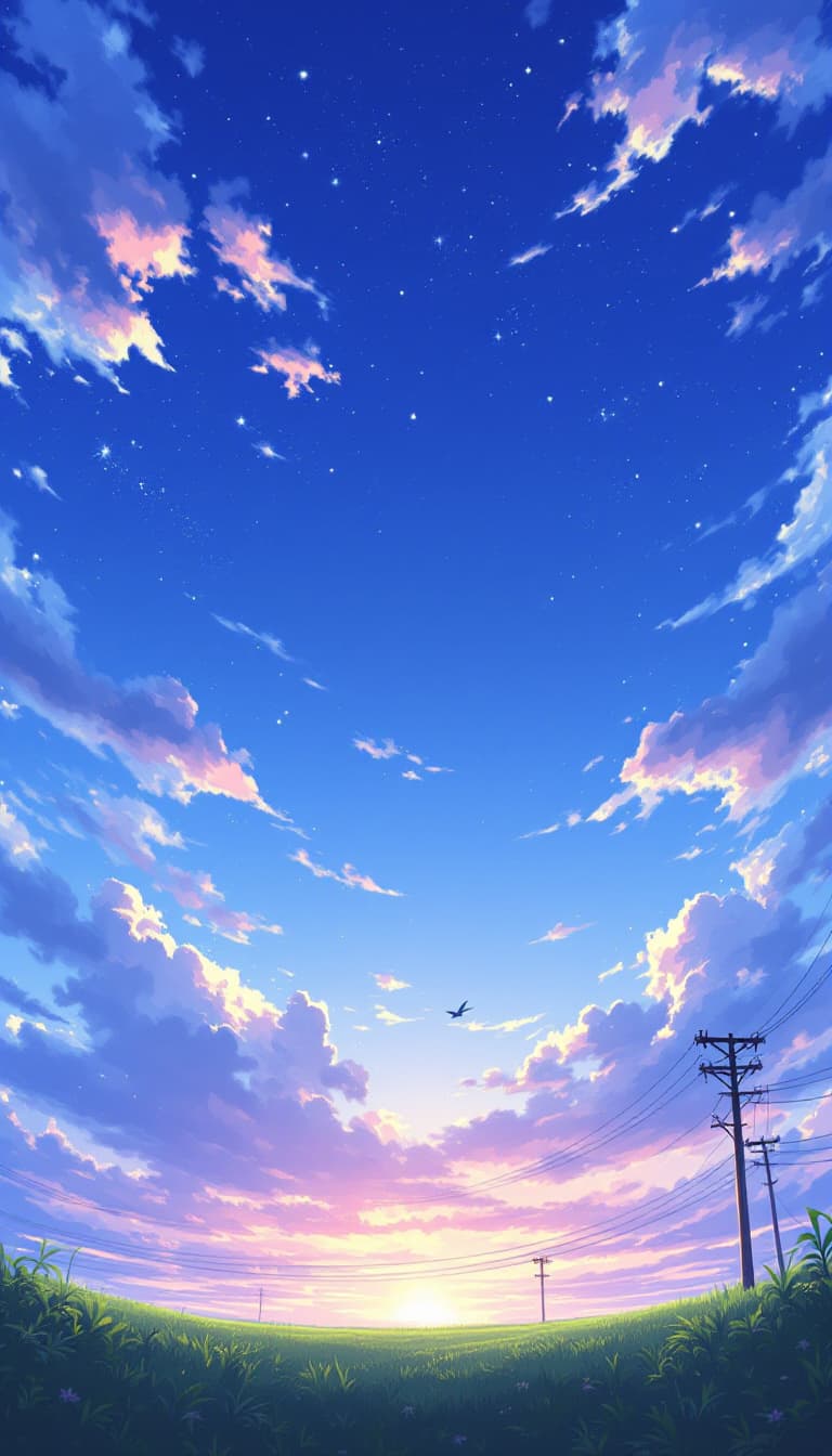 AI generated: Anime sky

