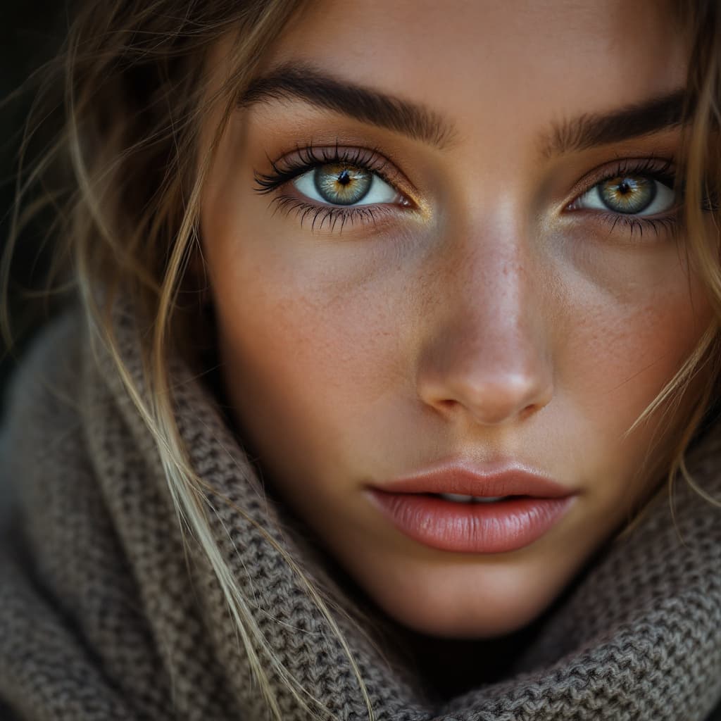 AI generated: A close-up color portrait of a very pretty woman from Denmark, the woman's face highly detailed, wit...