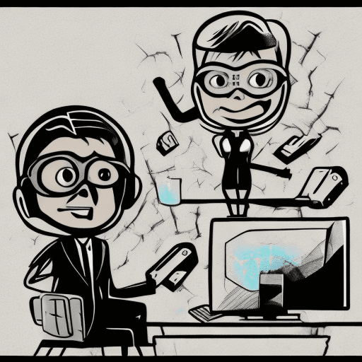 AI generated: computer super hero 