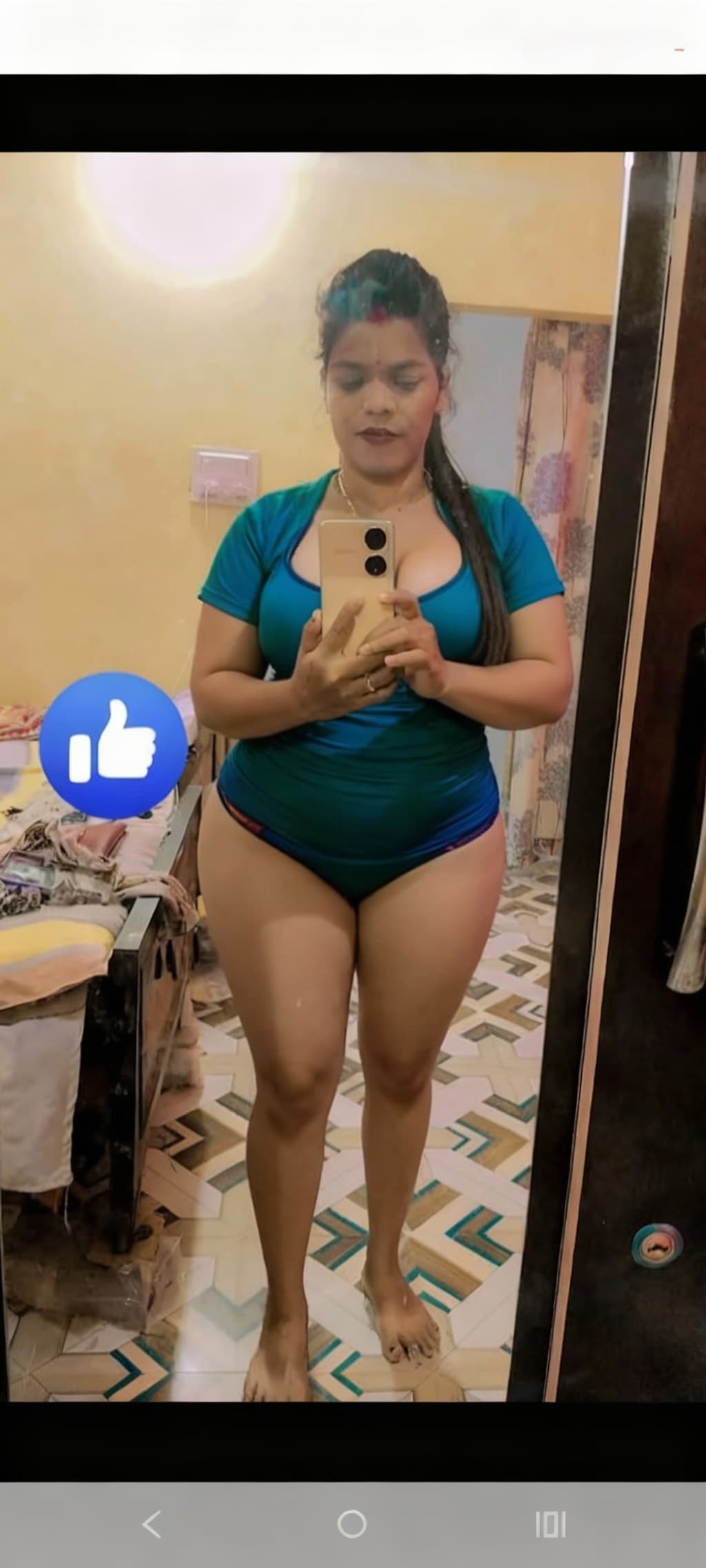 AI generated: Looking short dress like tight dress, tshirt, huge chest,huge hips slim and Jim dress with top,wears...