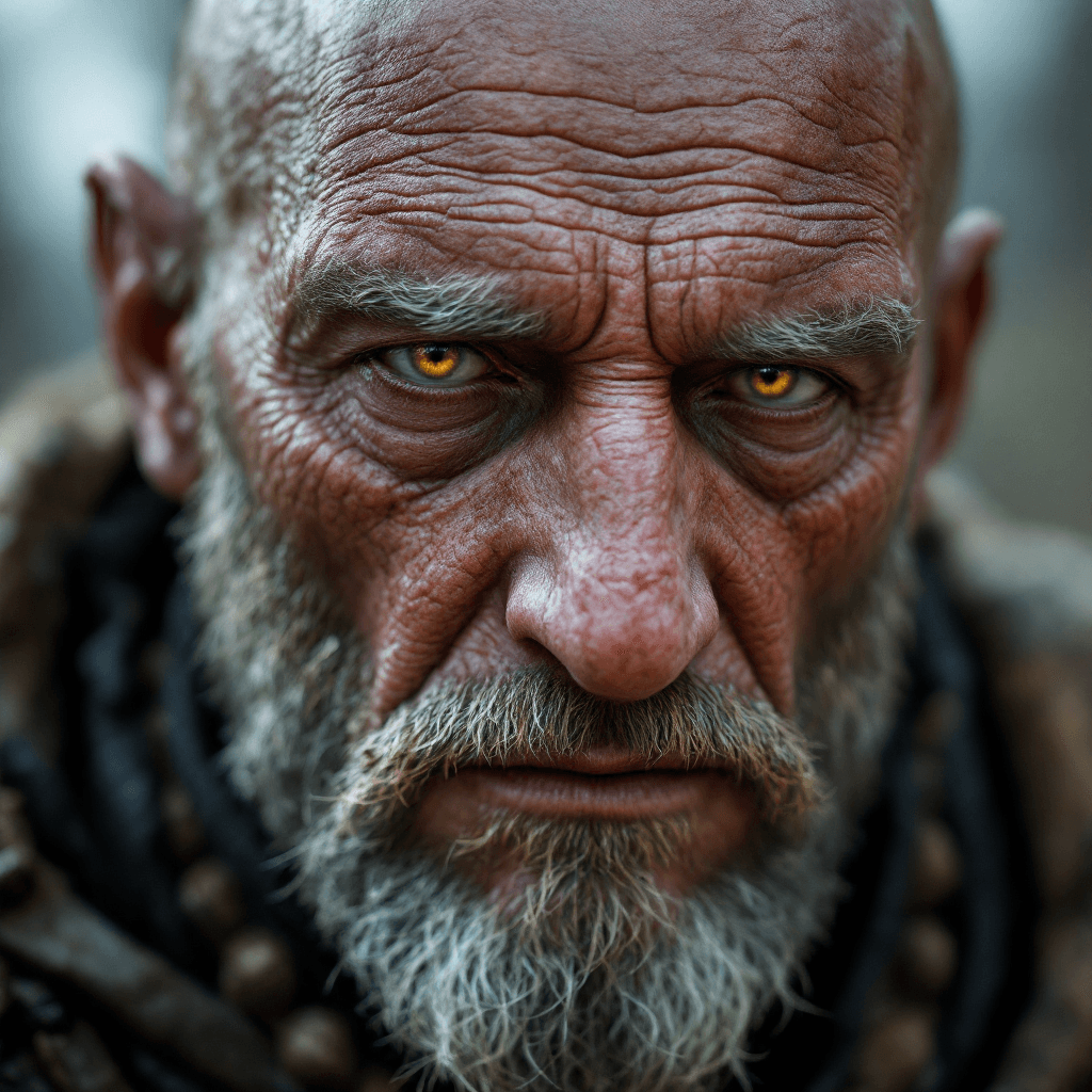 AI generated: Front face, extremely detailed ultra realistic photograph of David Sacks looks like ancient warrior