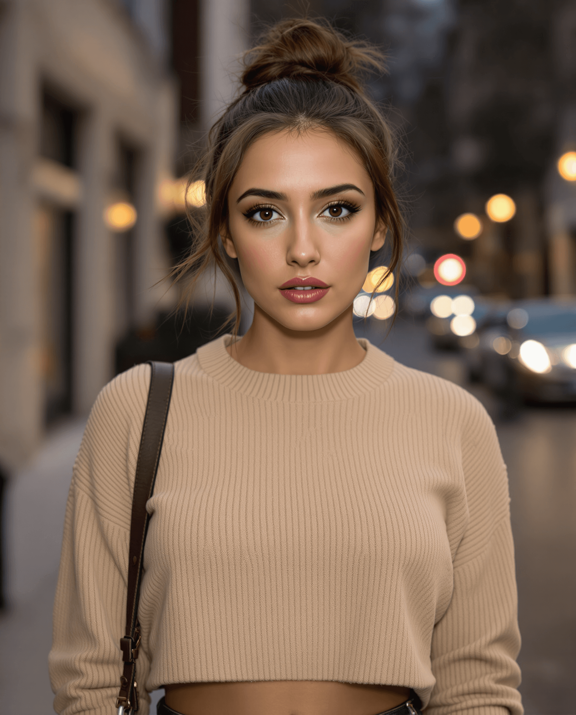 AI generated: (masterpiece, best quality, ultra-detailed, photorealistic:1.3), (Keeley Hazell:1.3),  
(front-facin...