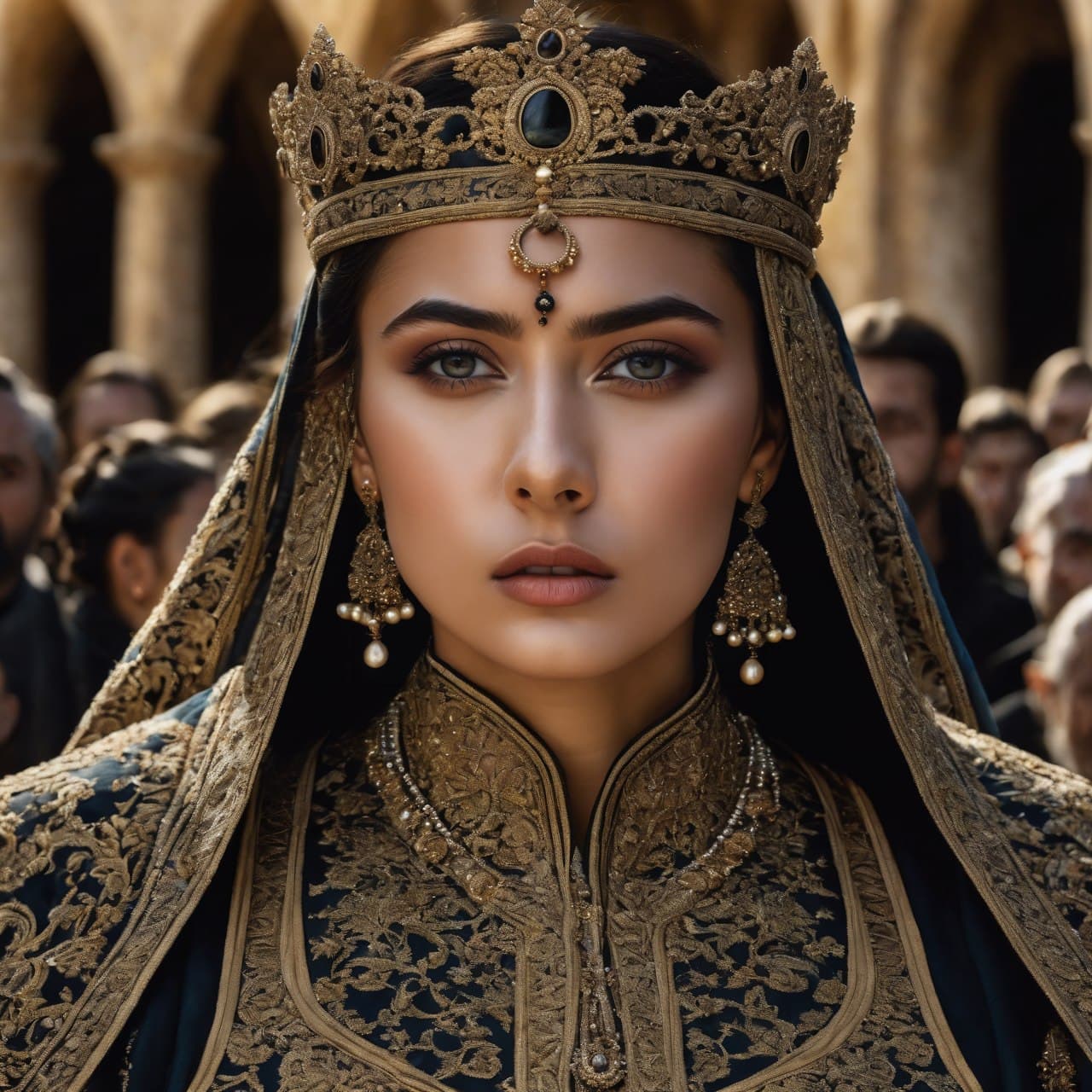 AI generated: hyper-realistic (fabled character tale1:3) from the dark kingdom, with detailed eyes, clothes are in...