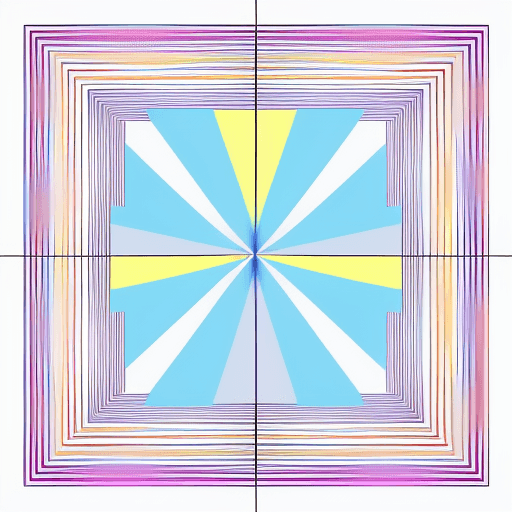 AI generated: 10 horizontal lines ending in an angle of 45 of different widths with 3 gradient colors,