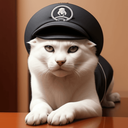 AI generated: anjing duduk di kursi memakai topi dan kacamata