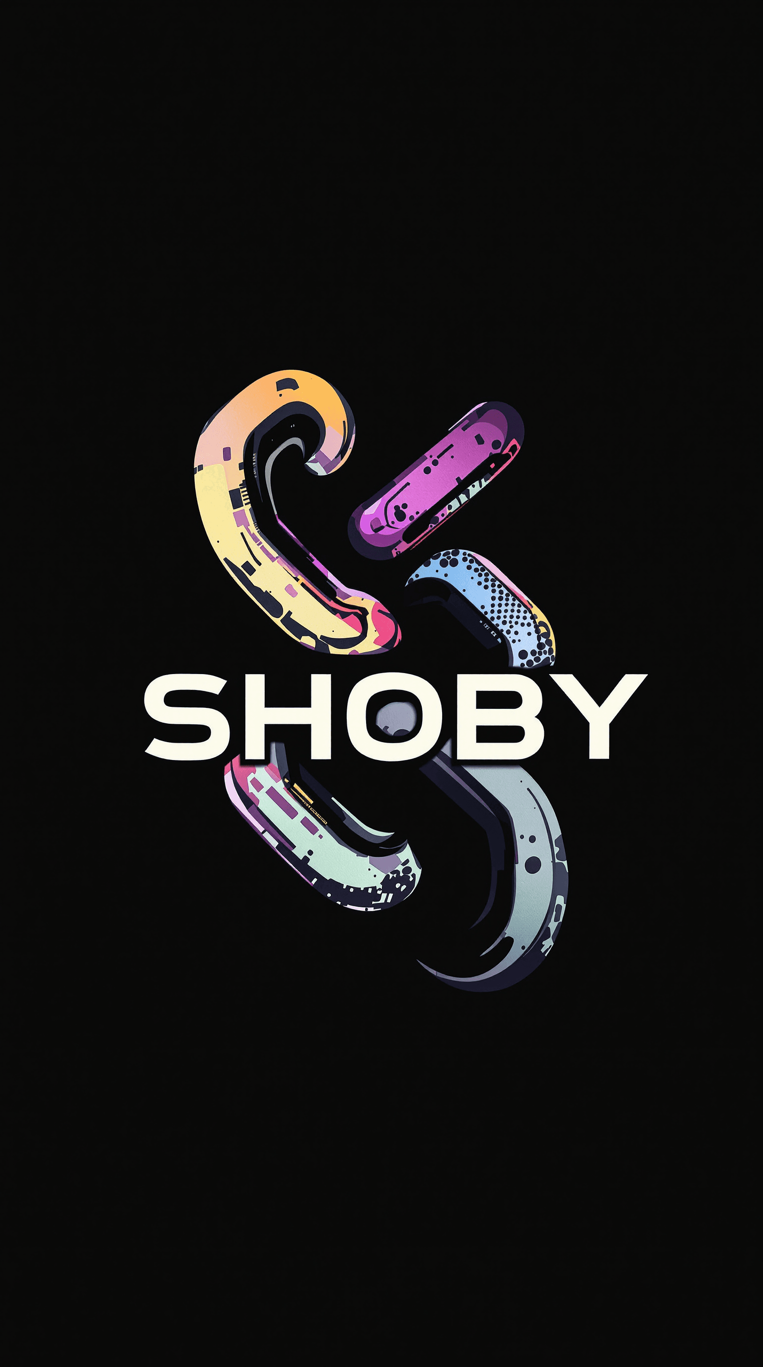 AI generated: a abstract chain logo design withe the text "SHOBY"