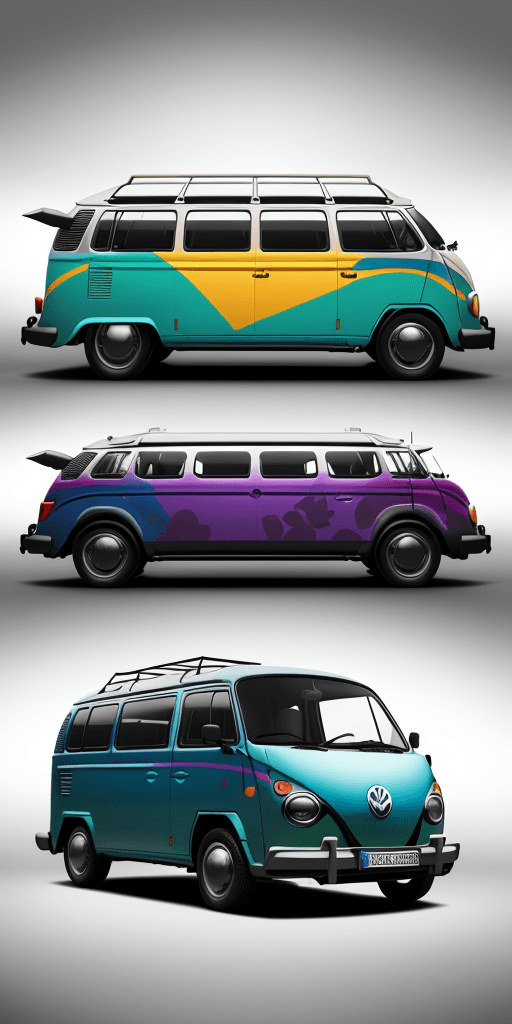 AI generated: Volkswagen Santana, in the style of illusory wallpaper, colorful realism, modular, intense close-ups...